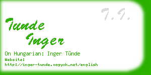 tunde inger business card