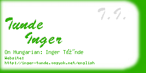 tunde inger business card